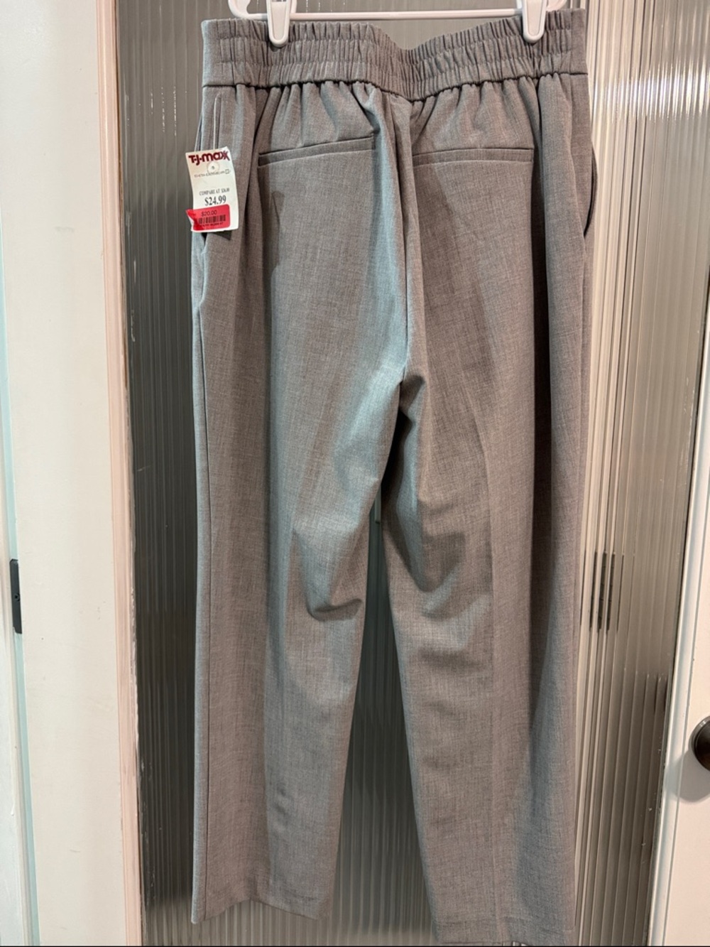 Rachel Zoe Heather Gray Elastic-Waist Dress Pants - Picture 4 of 5
